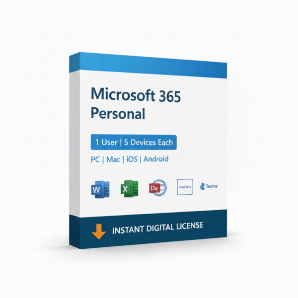 Buy Microsoft 365 Family License – 1 Year Subscription Key | 5 Devices (PC/Mac/iOS/Android) – Instant Digital Delivery