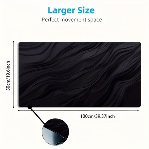 Large Esports Gaming Mouse Pad – Extra-Large Desk Mat with Premium Ripple Texture, Non-Slip Rubber Base, Washable & Stain-Resistant
