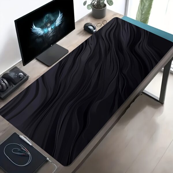 Large Esports Gaming Mouse Pad – Extra-Large Desk Mat with Premium Ripple Texture, Non-Slip Rubber Base, Washable & Stain-Resistant