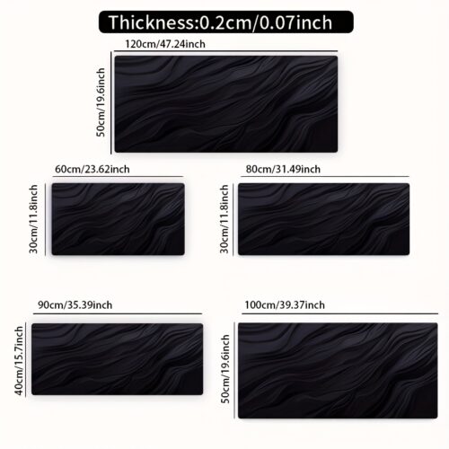 Large Esports Gaming Mouse Pad – Extra-Large Desk Mat with Premium Ripple Texture, Non-Slip Rubber Base, Washable & Stain-Resistant