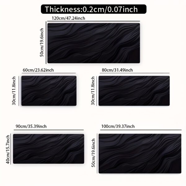 Large Esports Gaming Mouse Pad – Extra-Large Desk Mat with Premium Ripple Texture, Non-Slip Rubber Base, Washable & Stain-Resistant